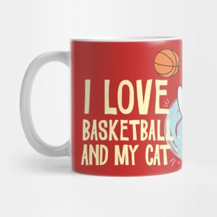 Basketball fan cat Mug